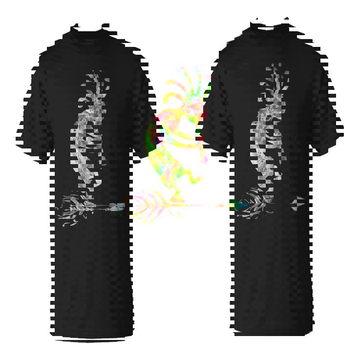 ネイティブアメリカン ココペリ 羽付き 1 ファンファン ファン Tシャツ