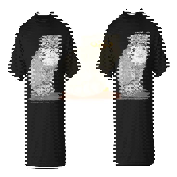 ネコ マヌルネコ 子猫 野生動物 Tシャツ