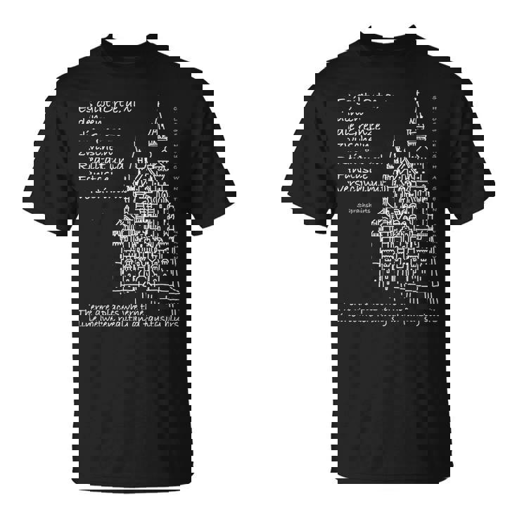 ノイシュヴァンシュタイン城 バイエルン ドイツ ドイツ語 英語 Tシャツ