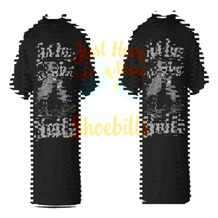 ハシビロコウについて話すだけ Tシャツ