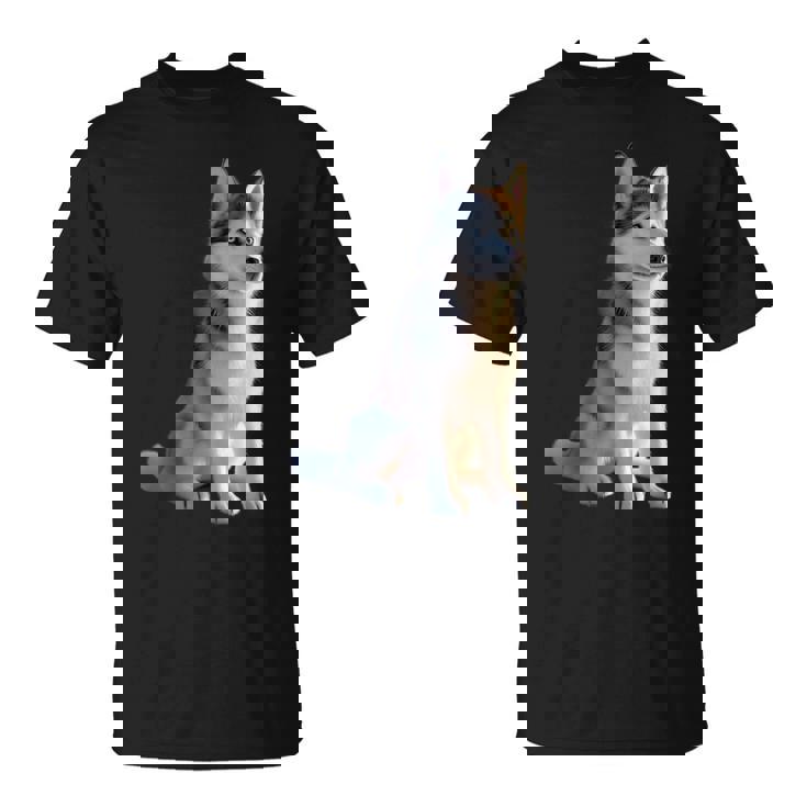 ハスキーがモチーフの愛犬家 シベリアンハスキーが大好き Tシャツ