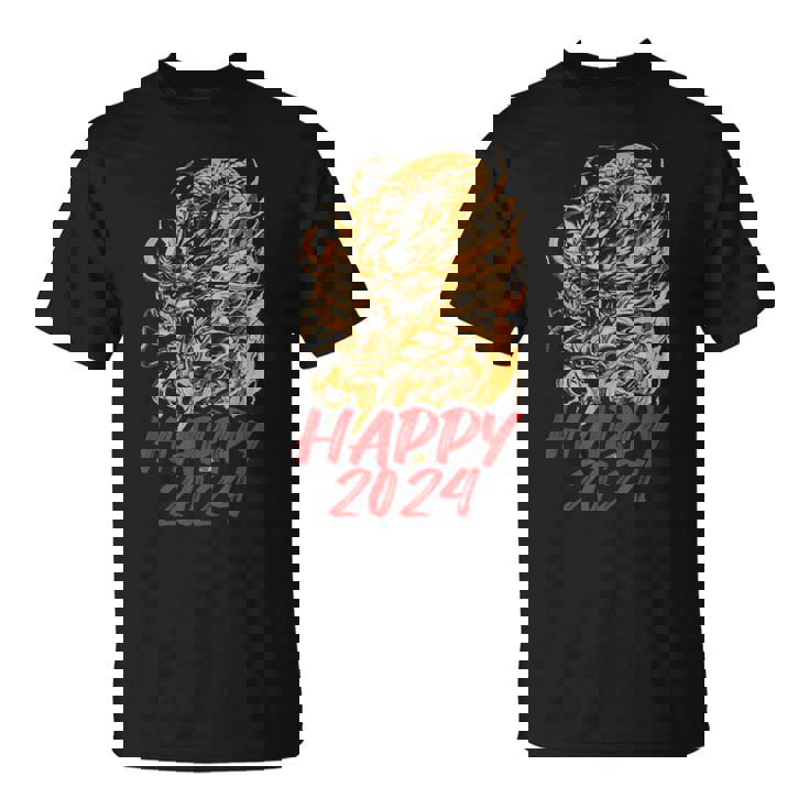 ハッピー2024ドラゴンイヤーチャイニーズ2024ハッピーニューイヤー Tシャツ