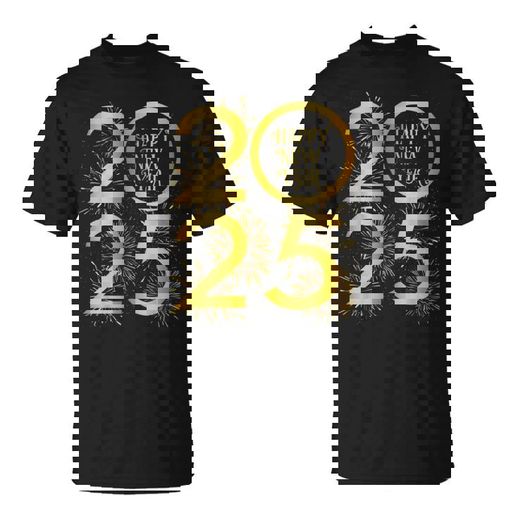 ハッピーニューイヤーパーティー用品 2025年新年花火 Tシャツ