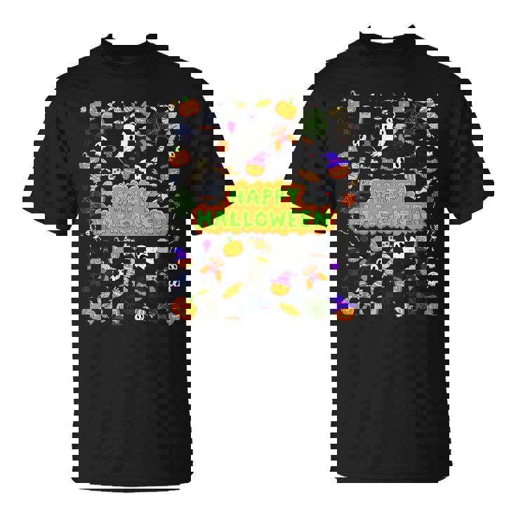 ハッピーハロウィンのレトロな怖いかわいい不気味なギフト Tシャツ