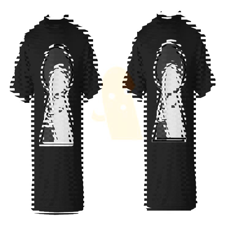 ハニワ くん 埴輪『古墳の 窓から』【ゆるフレンズ】歴史土器 キャラクター かわいい イラスト 面白い Tシャツ