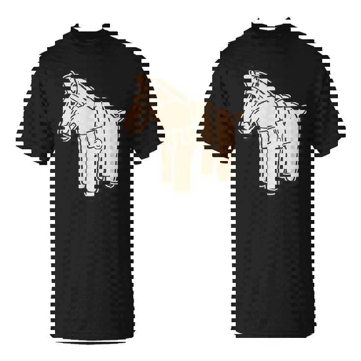 ハニワの馬 埴輪【ゆるフレンズ】歴史土器 シンプル かわいい イラスト Tシャツ