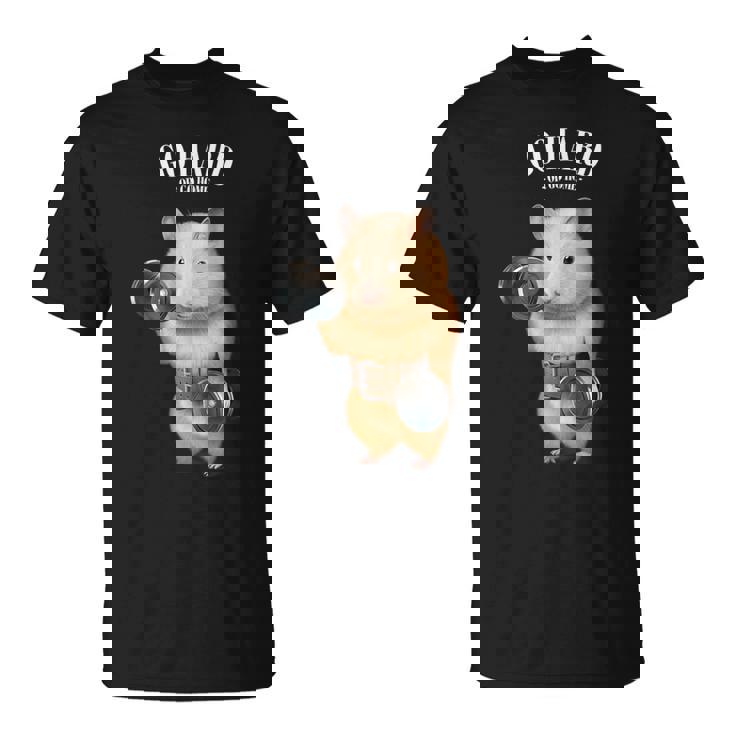 ハムスター 筋トレ ダンベル付き フィットネスジム Tシャツ