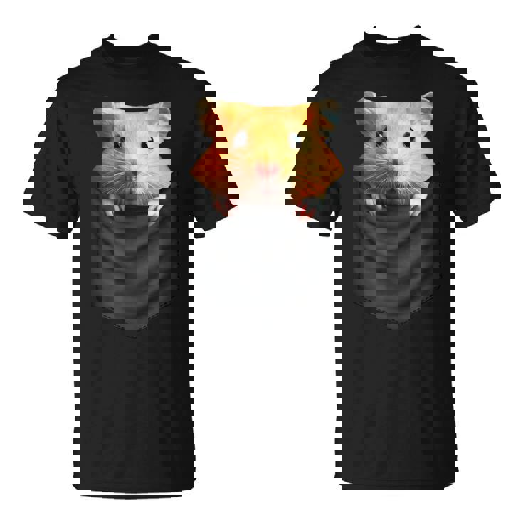 ハムスター 面白いtシャツ ポケット かわいい メンズ 子供 おもしろ 服 雑貨 グッズ ネタ ゆるキャラ Tシャツ