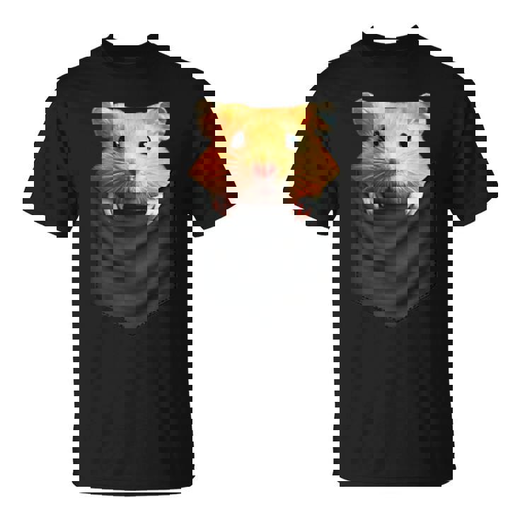 ハムスター 面白いtシャツ 胸ポケット かわいい メンズ 子供 おもしろ 服 雑貨 グッズ ネタ ゆるキャラ Tシャツ