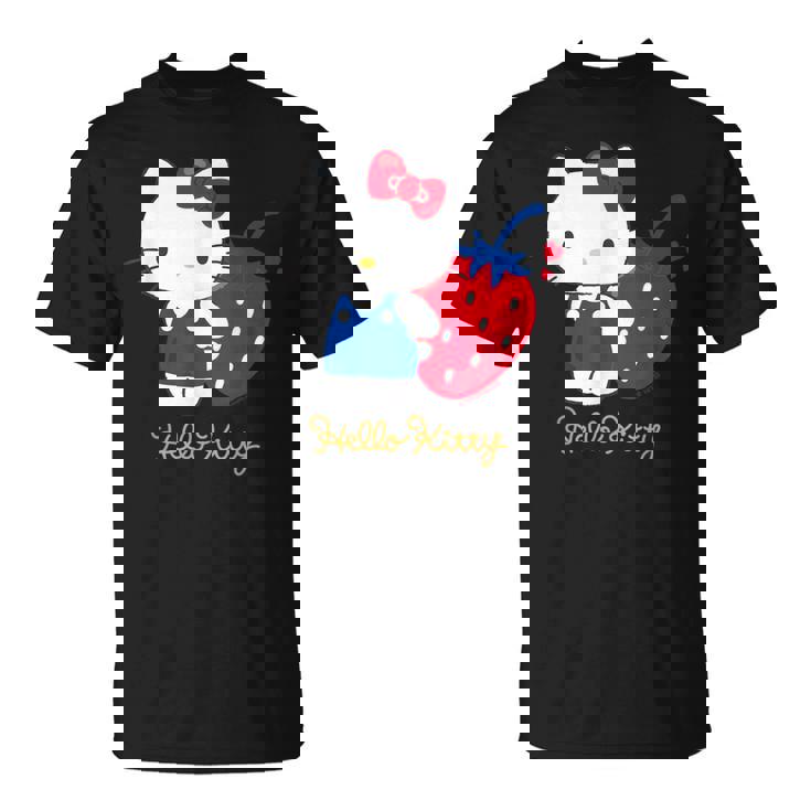 ハローキティ いちご ダークカラー Tシャツ