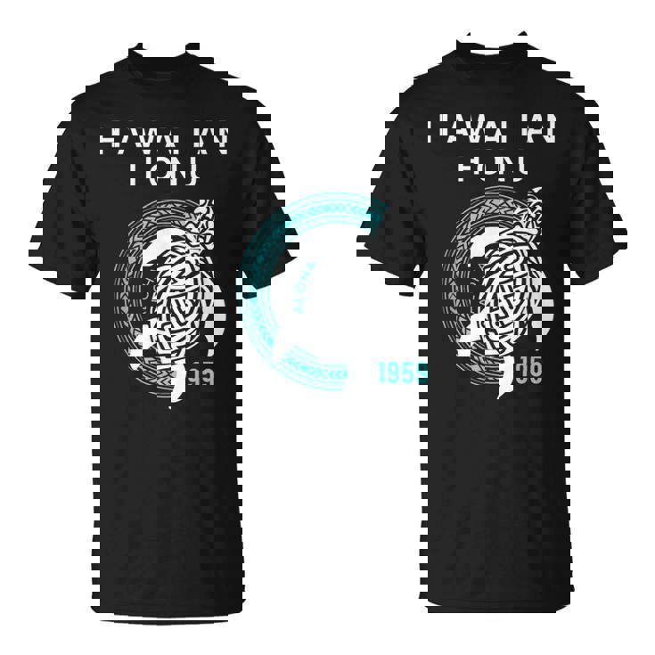 ハワイアン ホヌ ポリネシア トライバル ウミガメ ハワイ エスト 1959 Tシャツ