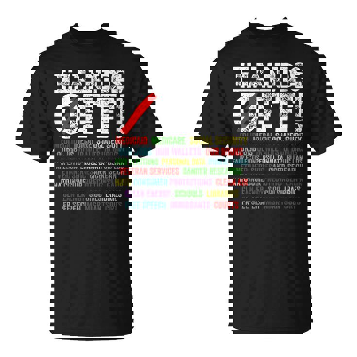 ハンズオフ抗議 社会保障とメディケア抗議 Tシャツ