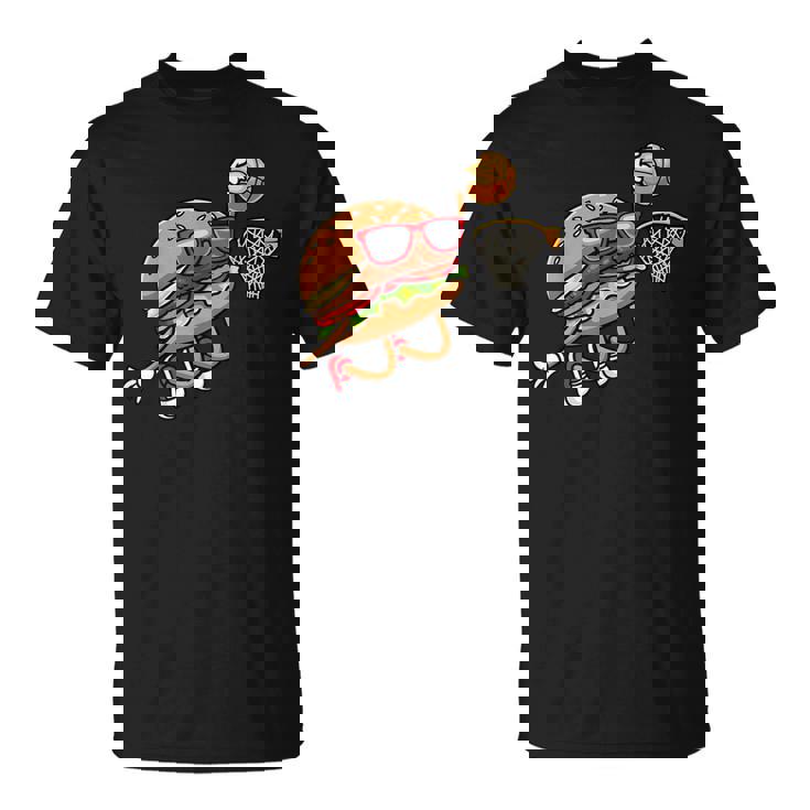 ハンバーガー バスケットボール ファーストフード バスケットボール選手 Tシャツ