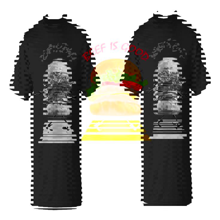 ハンバーガー 横断歩道 Tシャツ