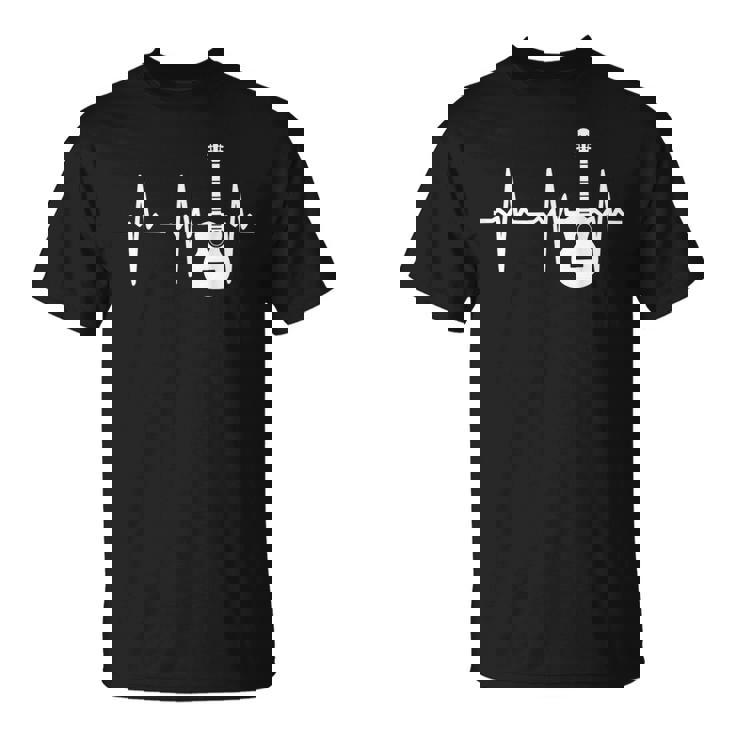 ハートビート ギター好き クラシックギター クラシック音楽 アコースティックギター ギター部 ジャズ音楽 ギター Tシャツ