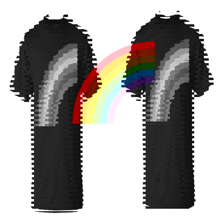 ハーフレインボー Roygbiv カラフルラッキーレインボー Tシャツ
