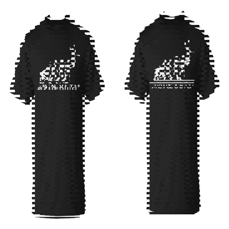 バスケットボール アメージング 進化論 面白い バスケ パロディ イラスト Tシャツ