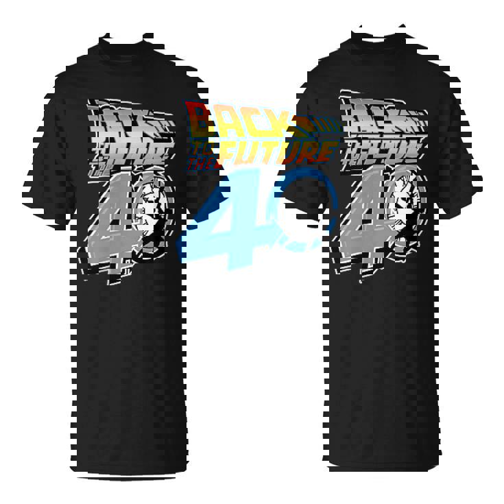 バック・トゥ・ザ・フューチャー 40周年記念ステッカー コラージュ F&B Tシャツ