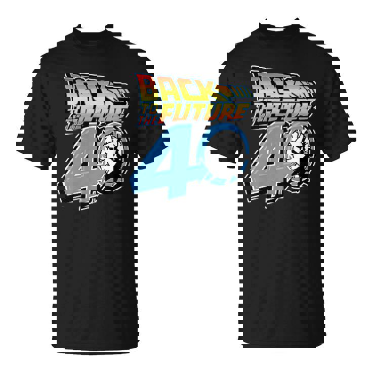 バック・トゥ・ザ・フューチャー 40周年記念タイムマシン Pov F&B Tシャツ