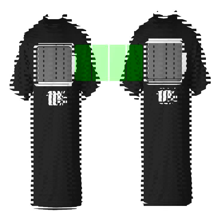 バッテリー 100 シャツ バッテリーフル充電 バッテリー満載 Tシャツ