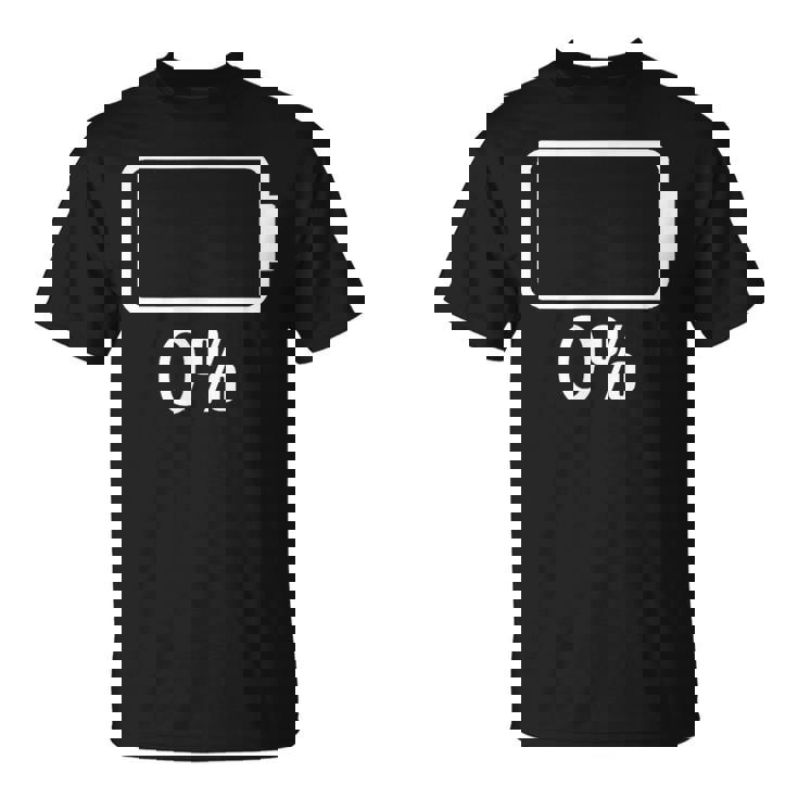 バッテリー0シャツバッテリーハート空充電バッテリー空 Tシャツ