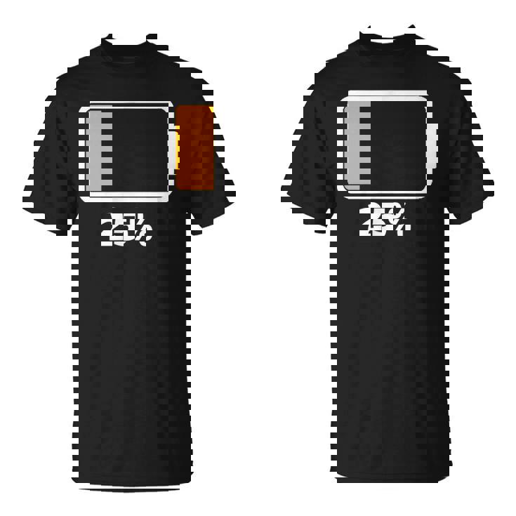 バッテリー25 残り25 バッテリーtシャツバッテリー低 Tシャツ