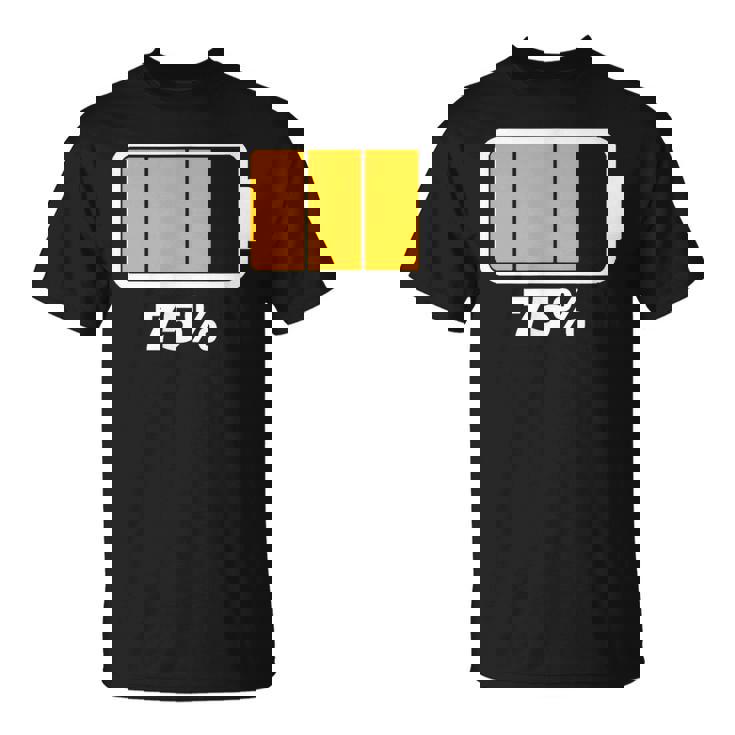 バッテリー75残り75バッテリーフルtシャツバッテリー低 Tシャツ