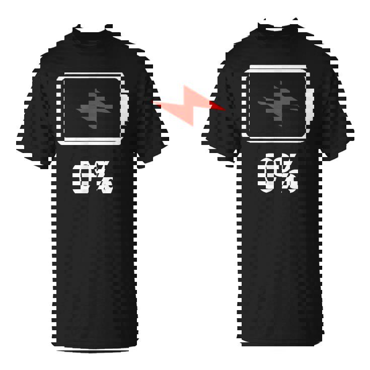バッテリー充電0 シャツバッテリーデッドシャツバッテリー低 Tシャツ