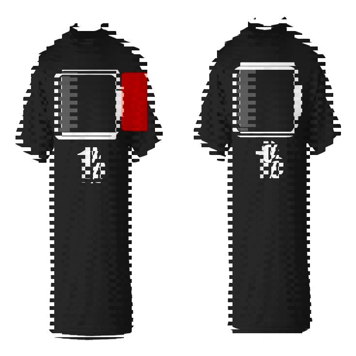 バッテリー残り1バッテリーデッドtシャツバッテリー低下 Tシャツ