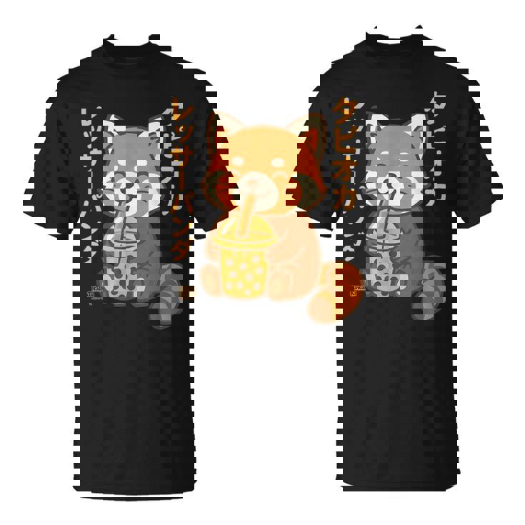 バブルティー レッサーパンダ ボバ カワイイ タピオカ アニメ かわいい Tシャツ