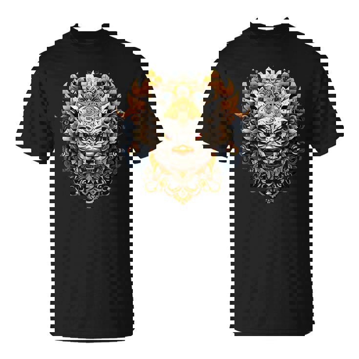 バリ文化 バロンマスク バリ インドネシア Tシャツ