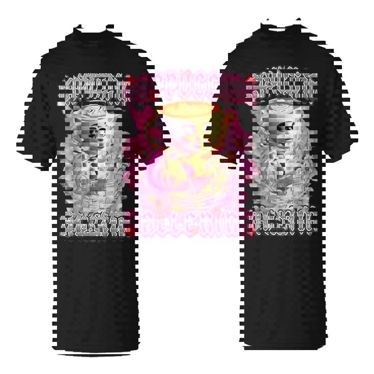 バレリーナ カプチーナ Ai ジェネラーレ イタリアンキャラクター ブレイン Tシャツ