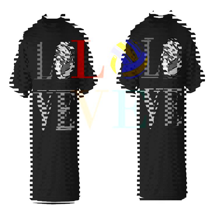 バレーボール 面白い バレー部 おもしろ 文字入り 服 おもしろグッズ 文字 ネタ メンズ Love 部活 Tシャツ