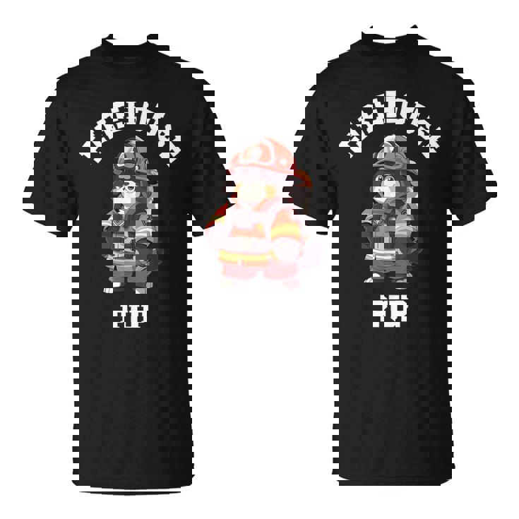 バーニーズマウンテンドッグ ファイヤーハウス パップ 面白い 消防士 Tシャツ