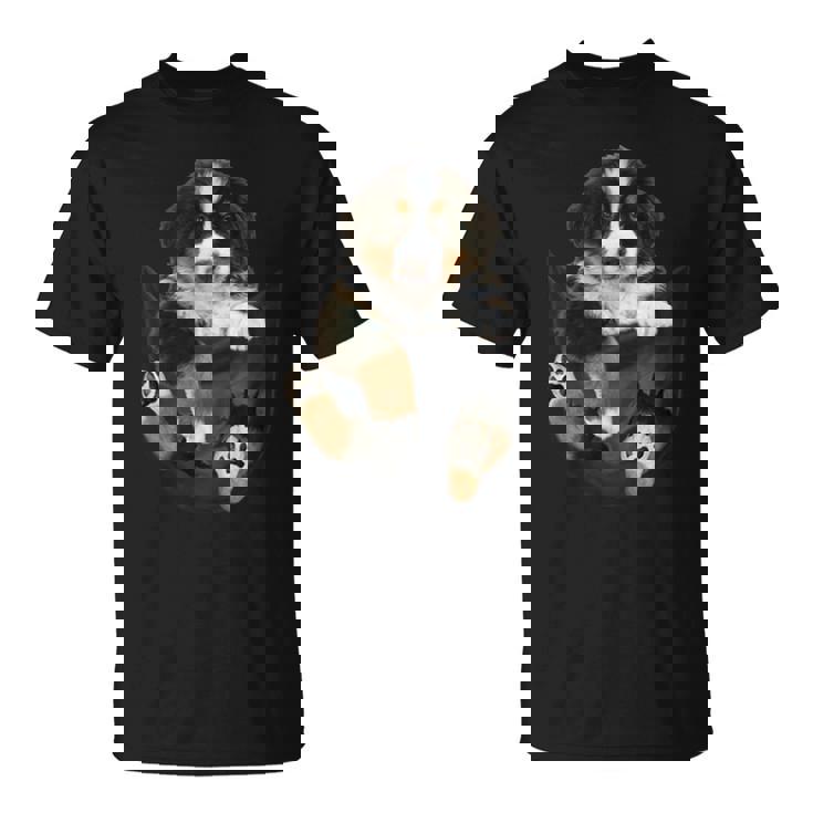 バーニーズ愛好家のためのポケットに入った面白いバーニーズマウンテンドッグ Tシャツ