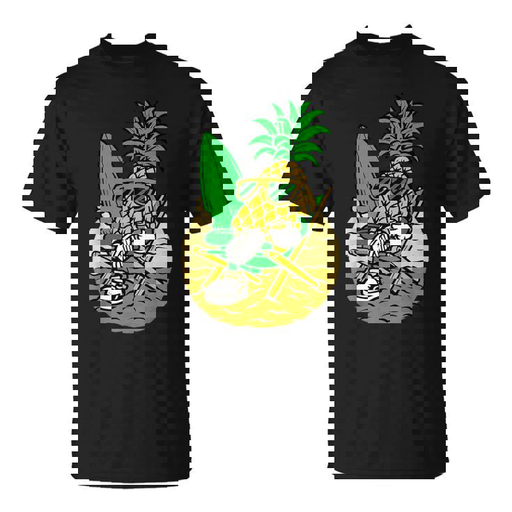 パイナップル サーファー サングラス ハワイ ハワイアン アロハ メンズ レディース Tシャツ
