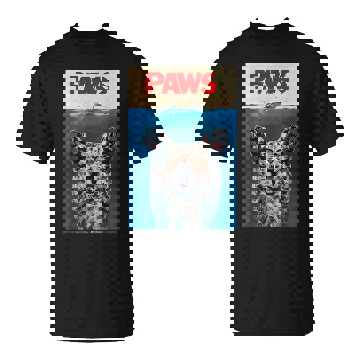 パウス おもしろ猫 パロディ 猫 恋人 ギフト 子猫 サメ ネズミ 鳴き声 Tシャツ