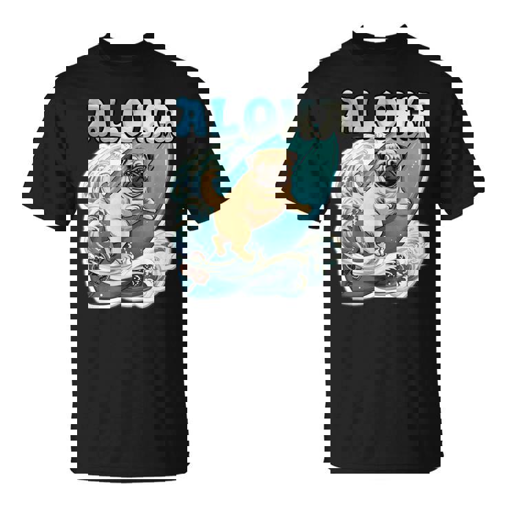 パグサーフィン アロハ サーフボード&ウェーブ Tシャツ