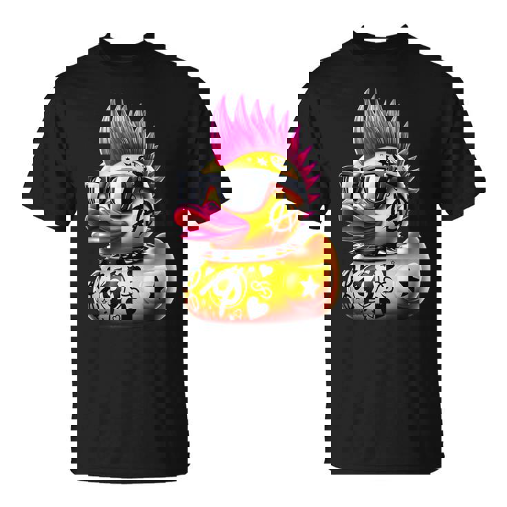 パンク アヒル アヒルの子 パンクロック 面白い 動物好き Tシャツ