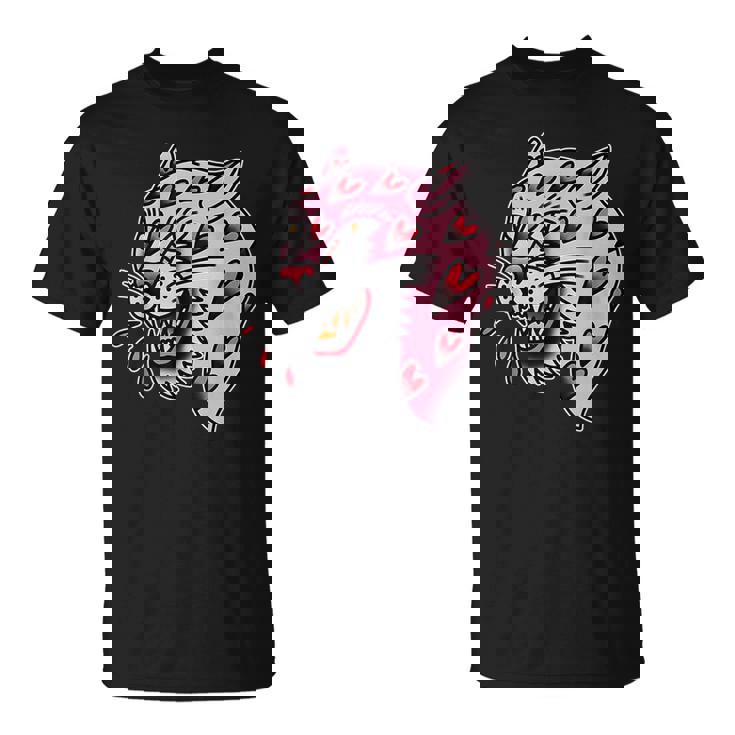 パンサーピンク×ハートラブトラディショナルフラッシュ Tシャツ