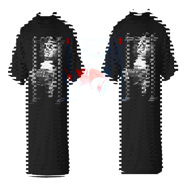 パンダ 懸垂 トレーナー ジム フィットネス ワークアウト トレーニング Tシャツ