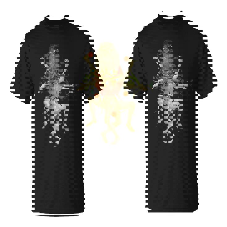 ヒエロニムス ボッシュ 地上の喜びの庭 フクロウ Tシャツ