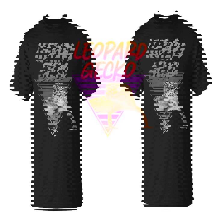 ヒョウ ヤモリ 80'Saporwave Tシャツ