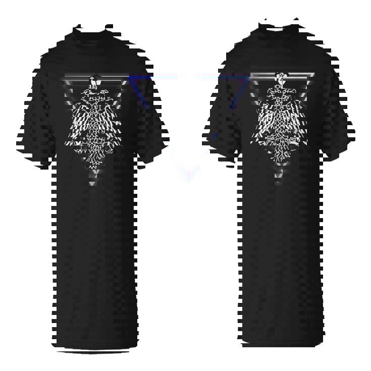 ビザンチンイーグル 東方正教会 クリスチャン 信仰 バイオレット Tシャツ