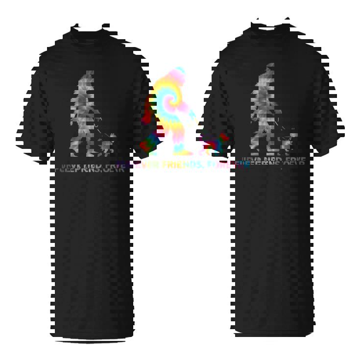 ビッグフットと犬の絆 – Furever Friends Forever Tシャツ