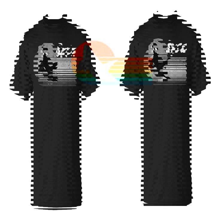 ビンテージ シャチ デザイン レトロ 美的 海 恋人 海 イルカ Tシャツ