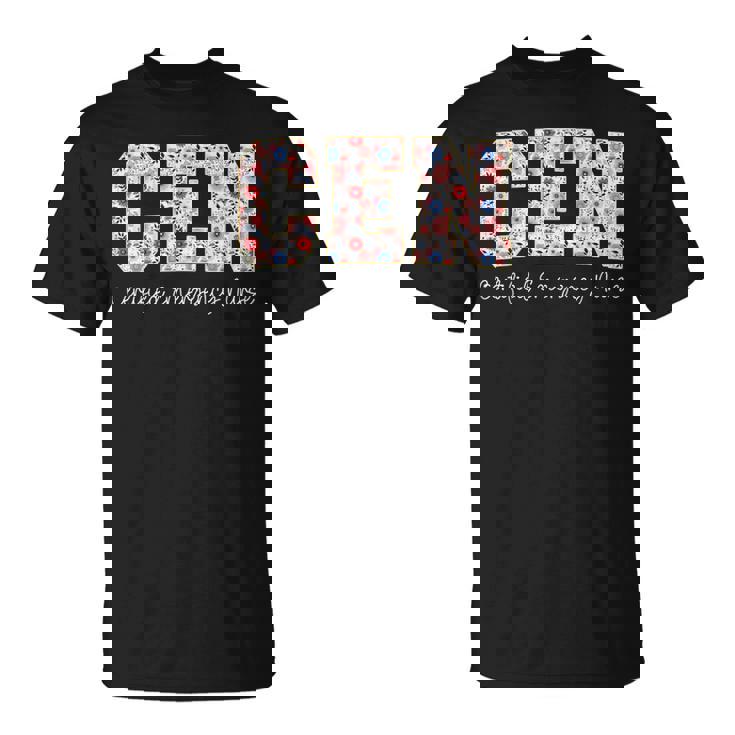 ビンテージcen認定緊急看護師ワイルドフラワーer医師 Tシャツ