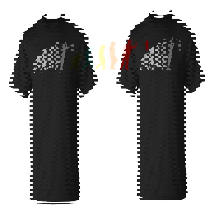 ビンテージダーツ進化面白いダーツダーツプレーヤーのギフト Tシャツ