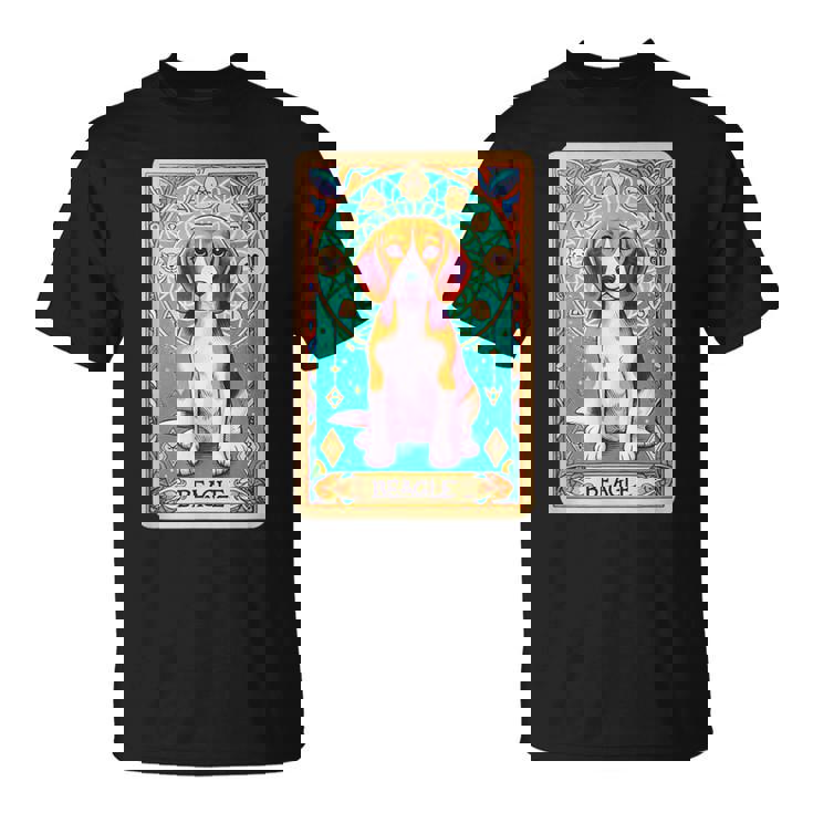 ビーグル 面白いtシャツ 犬 タロット カード かわいい メンズ 子供 おもしろ 服 グッズ ネタ Tシャツ