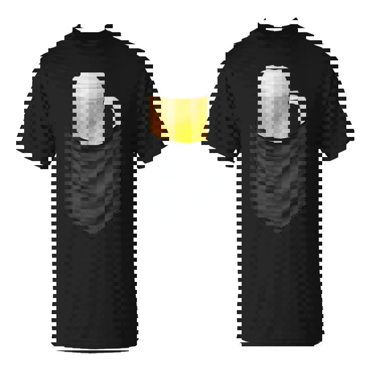 ビール 酒 面白いtシャツ 面白い ジョッキ ポケット 飲み おもしろ 飲み会 のんべえ メンズ ネタ 服 Tシャツ